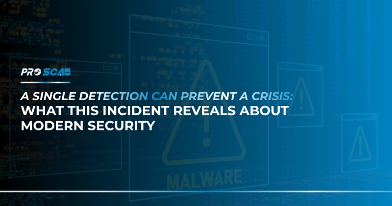 a single detection can prevent a crisis